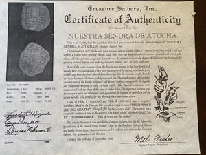 Atocha Coin 8 Reale Grade 3